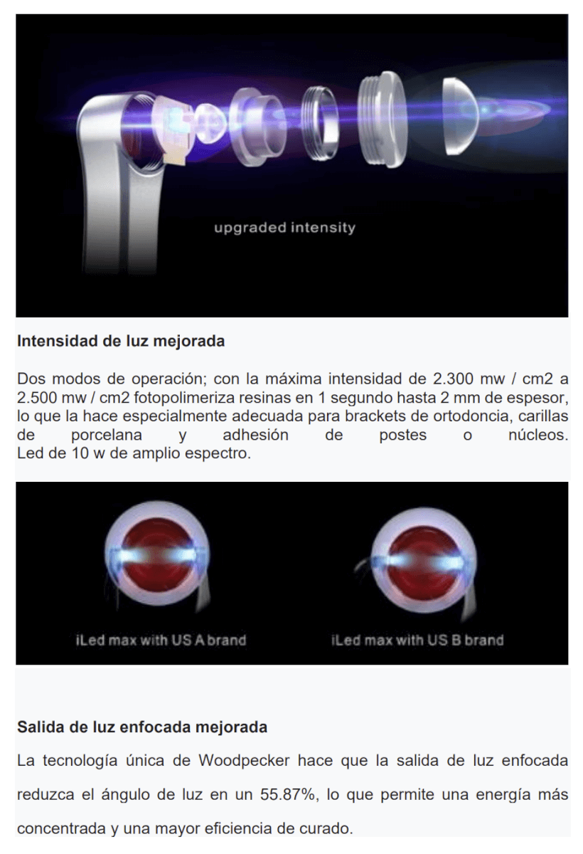 Lampara De Fotocurado Iled Maxx Woodpecker - Imagen 4